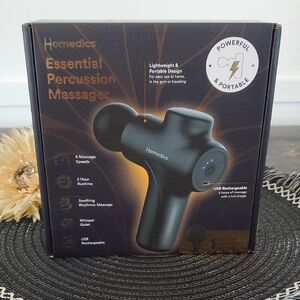 Homedics Percussion Massager USB Rechargeable Portable Lightweight Quiet New